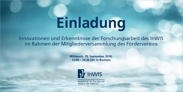 Einladung InWIS Veranstaltungsreihe 19.09.2018