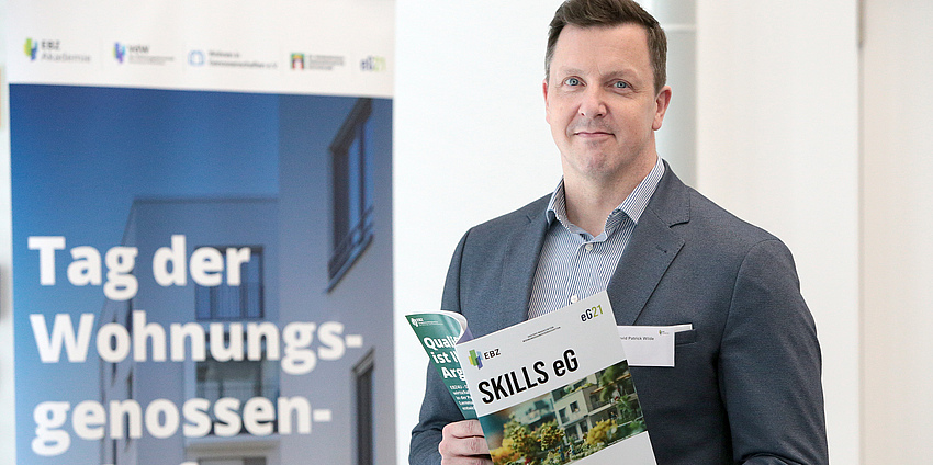 Prof. Dr. David Wilde, Vorstand, hwg eG; wissenschaftlicher Leiter eG21, EBZ Business School mit Skills eG. Bildquelle: EBZ / Andreas Molatta.