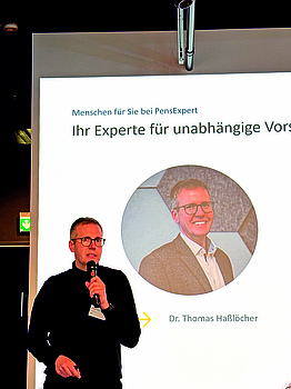 Dr. Thomas Haßlöcher, Geschäftsführer, PensExpert Gruppe, mit seinem Beitrag zu Zeitwertkonten
