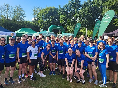 Team EBZ beim AOK-Firmenlauf 2025.