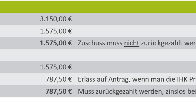 Rechenbeispiel eines Finanzierungsmodells