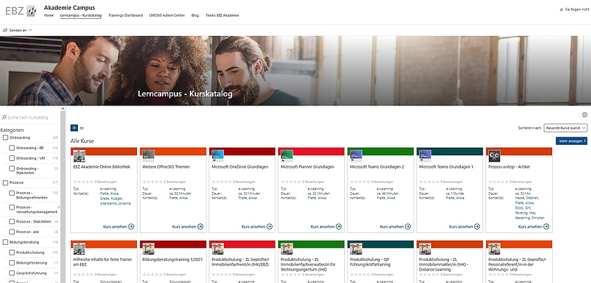 Einblick Lernmanagement-System EBZ Akademie Einblick Lernmanagement-System EBZ Akademie