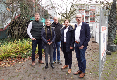 Marcel Plass (Plass Consulting), Jasmin Kollatsch (Portfoliomanagement EBZ), Thomas Renger (Tenbrink), Marvin Feuchthofen FRICS (stellv. Vorstandsvorsitzender EBZ), Klaus Leuchtmann (Vorstandsvorsitzender EBZ) (v. l. n. r.)